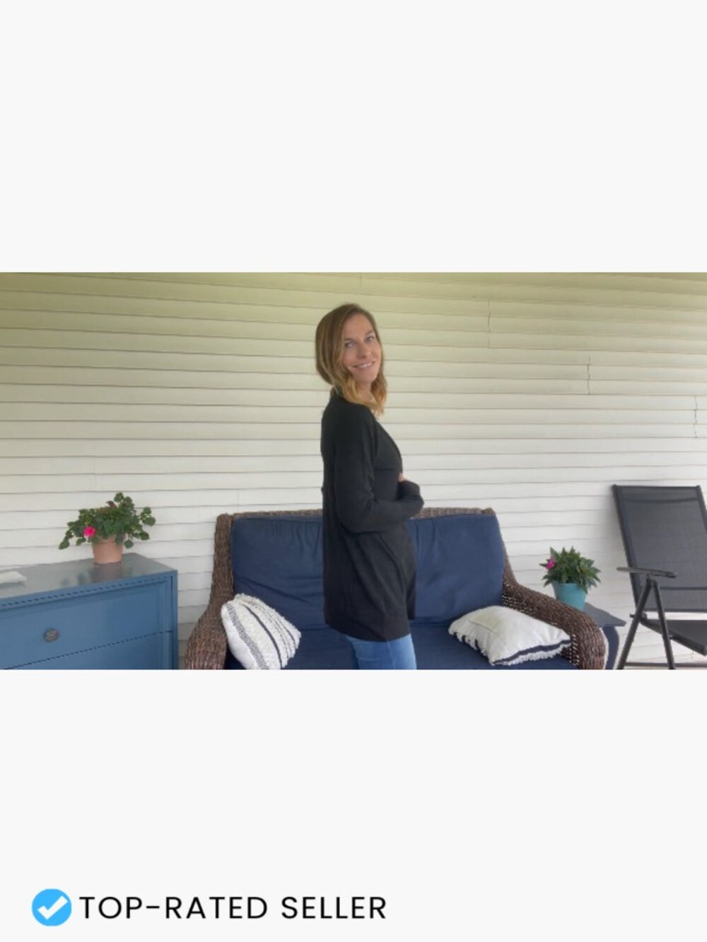 Casual Long Sleeve Cardigan Soft Knit Open Front Lightweight Chic Oversized - Picture 7 of 7
